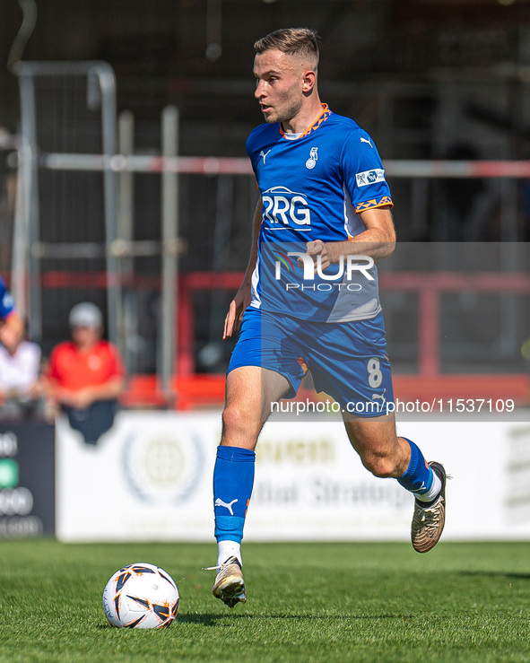 Oldham Athletic's Josh Lundstram during the Vanarama National League match between Altrincham and Oldham Athletic at Moss Lane in Altrincham...