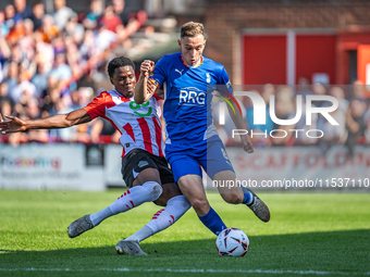 Oldham Athletic's Josh Lundstram during the Vanarama National League match between Altrincham and Oldham Athletic at Moss Lane in Altrincham...