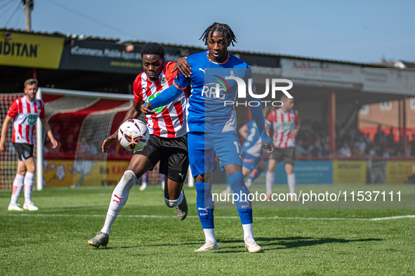 Jes Uchegbulam of Oldham Athletic during the Vanarama National League match between Altrincham and Oldham Athletic at Moss Lane in Altrincha...