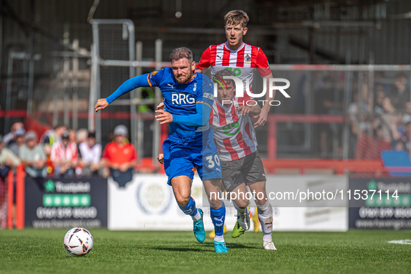 James Norwood of Oldham Athletic during the Vanarama National League match between Altrincham and Oldham Athletic at Moss Lane in Altrincham...