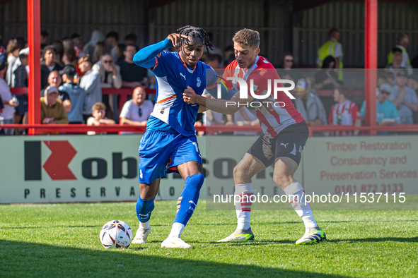 Jes Uchegbulam of Oldham Athletic during the Vanarama National League match between Altrincham and Oldham Athletic at Moss Lane in Altrincha...