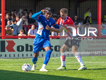 Jes Uchegbulam of Oldham Athletic during the Vanarama National League match between Altrincham and Oldham Athletic at Moss Lane in Altrincha...