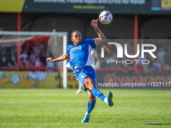 Shaun Hobson of Oldham Athletic during the Vanarama National League match between Altrincham and Oldham Athletic at Moss Lane in Altrincham,...