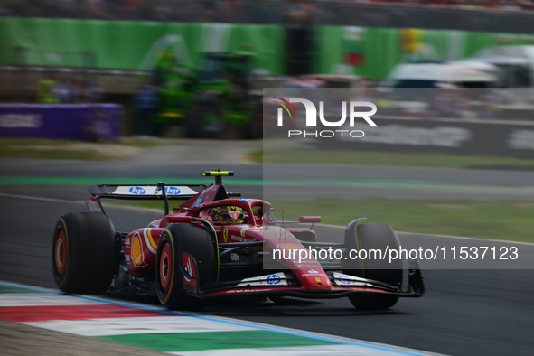 Carlos Sainz of Scuderia Ferrari drives his single-seater during the race of the Italian GP, the 16th round of the Formula 1 World Champions...