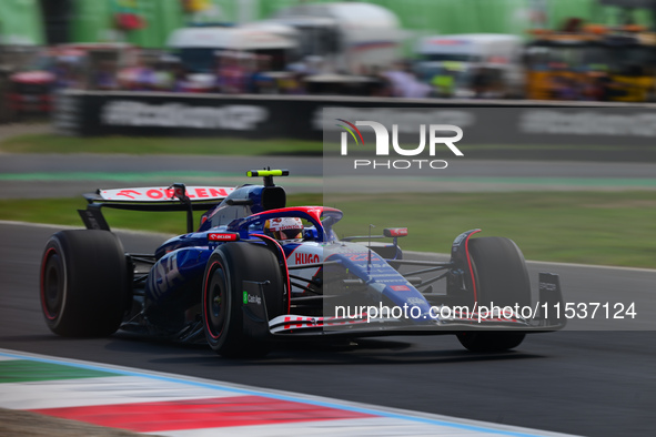 Yuki Tsunoda of Visa Cash-Up Racing Bulls drives his single-seater during the race of the Italian GP, the 16th round of the Formula 1 World...