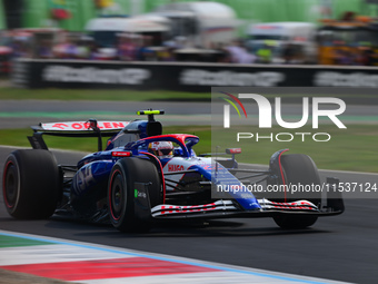 Yuki Tsunoda of Visa Cash-Up Racing Bulls drives his single-seater during the race of the Italian GP, the 16th round of the Formula 1 World...