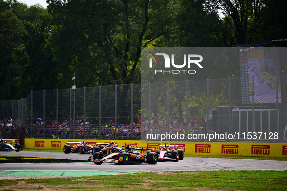 The race of the Italian GP, the 16th round of the Formula 1 World Championship, starts in Autodromo Nazionale di Monza, Monza, Lombardy, Ita...