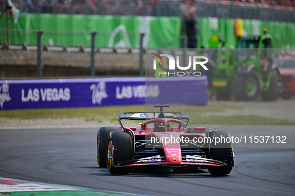 Charles Leclerc of Scuderia Ferrari drives his single-seater during the race of the Italian GP, the 16th round of the Formula 1 World Champi...