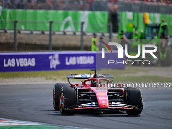 Charles Leclerc of Scuderia Ferrari drives his single-seater during the race of the Italian GP, the 16th round of the Formula 1 World Champi...