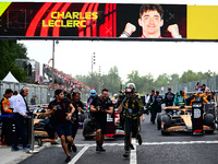 Charles Leclerc of Scuderia Ferrari celebrates his victory during the race of the Italian GP, the 16th round of the Formula 1 World Champion...