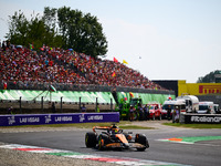 Oscar Piastri of the McLaren F1 Team drives his single-seater during the race of the Italian GP, the 16th round of the Formula 1 World Champ...