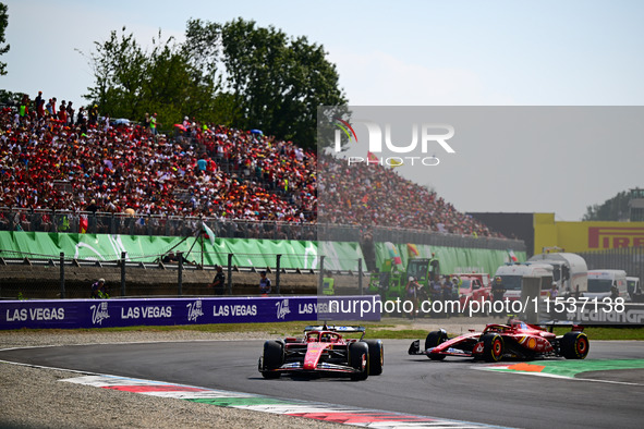 Charles Leclerc of Scuderia Ferrari drives his single-seater during the race of the Italian GP, the 16th round of the Formula 1 World Champi...