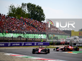 Charles Leclerc of Scuderia Ferrari drives his single-seater during the race of the Italian GP, the 16th round of the Formula 1 World Champi...