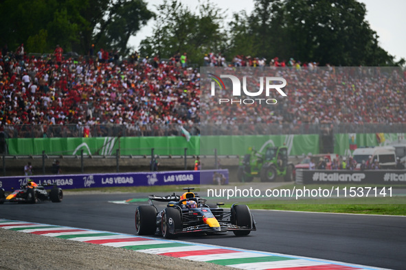 Max Verstappen of Red Bull Racing Honda drives his single-seater during the race of the Italian GP, the 16th round of the Formula 1 World Ch...