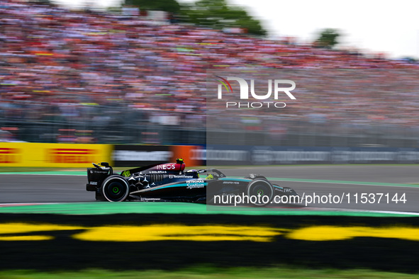 Lewis Hamilton of Mercedes-AMG Petronas F1 Team drives his single-seater during the race of the Italian GP, the 16th round of the Formula 1...