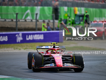 Carlos Sainz of Scuderia Ferrari drives his single-seater during the race of the Italian GP, the 16th round of the Formula 1 World Champions...