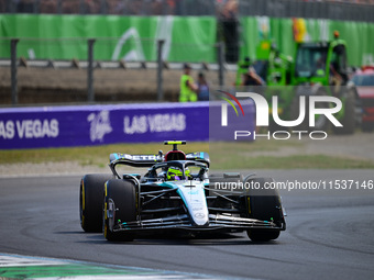 Lewis Hamilton of Mercedes-AMG Petronas F1 Team drives his single-seater during the race of the Italian GP, the 16th round of the Formula 1...