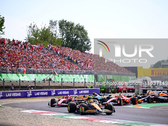 The race of the Italian GP, the 16th round of the Formula 1 World Championship, starts in Autodromo Nazionale di Monza, Monza, Lombardy, Ita...