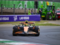 Lando Norris of the McLaren F1 Team drives his single-seater during the race of the Italian GP, the 16th round of the Formula 1 World Champi...