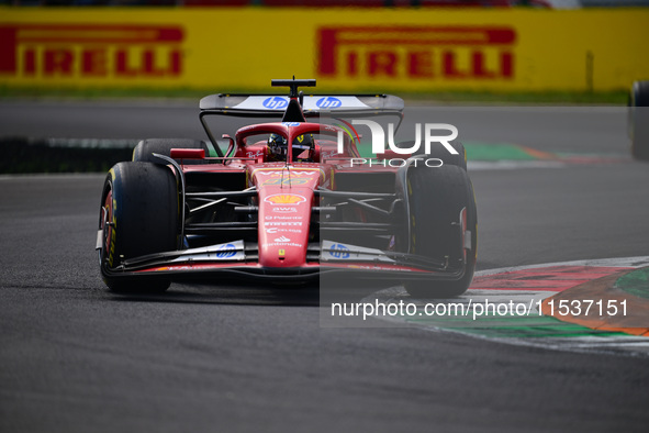 Charles Leclerc of Scuderia Ferrari drives his single-seater during the race of the Italian GP, the 16th round of the Formula 1 World Champi...