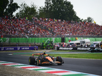 Lando Norris of the McLaren F1 Team drives his single-seater during the race of the Italian GP, the 16th round of the Formula 1 World Champi...