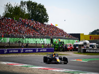 Sergio Perez of Red Bull Racing Honda drives his single-seater during the race of the Italian GP, the 16th round of the Formula 1 World Cham...