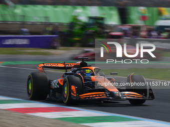 Oscar Piastri of the McLaren F1 Team drives his single-seater during the race of the Italian GP, the 16th round of the Formula 1 World Champ...