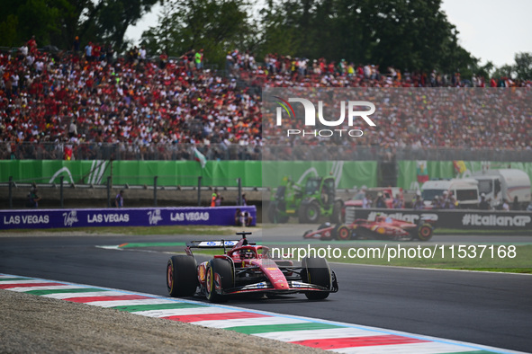 Charles Leclerc of Scuderia Ferrari drives his single-seater during the race of the Italian GP, the 16th round of the Formula 1 World Champi...