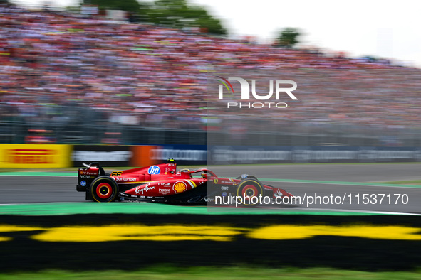 Carlos Sainz of Scuderia Ferrari drives his single-seater during the race of the Italian GP, the 16th round of the Formula 1 World Champions...