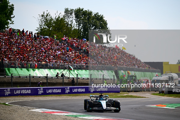 George Russell of Mercedes-AMG Petronas drives his single-seater during the race of the Italian GP, the 16th round of the Formula 1 World Ch...