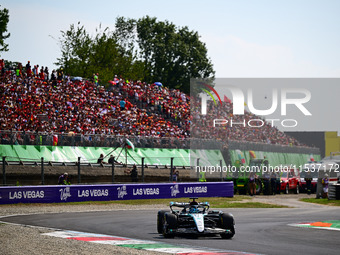 George Russell of Mercedes-AMG Petronas drives his single-seater during the race of the Italian GP, the 16th round of the Formula 1 World Ch...