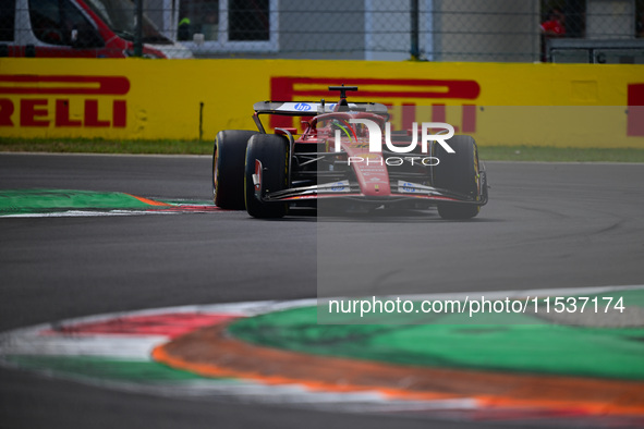 Charles Leclerc of Scuderia Ferrari drives his single-seater during the race of the Italian GP, the 16th round of the Formula 1 World Champi...