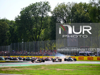 The race of the Italian GP, the 16th round of the Formula 1 World Championship, starts in Autodromo Nazionale di Monza, Monza, Lombardy, Ita...