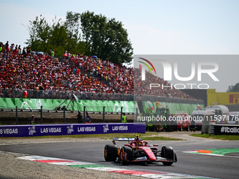 Carlos Sainz of Scuderia Ferrari drives his single-seater during the race of the Italian GP, the 16th round of the Formula 1 World Champions...