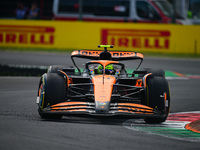 Lando Norris of the McLaren F1 Team drives his single-seater during the race of the Italian GP, the 16th round of the Formula 1 World Champi...