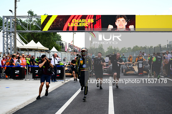 Charles Leclerc of Scuderia Ferrari celebrates his victory during the race of the Italian GP, the 16th round of the Formula 1 World Champion...