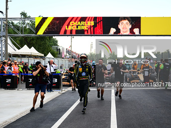 Charles Leclerc of Scuderia Ferrari celebrates his victory during the race of the Italian GP, the 16th round of the Formula 1 World Champion...