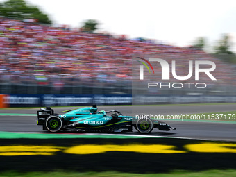 Lance Stroll of the Aston Martin Cognizant F1 Team drives his single-seater during the race of the Italian GP, the 16th round of the Formula...