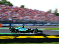 Lance Stroll of the Aston Martin Cognizant F1 Team drives his single-seater during the race of the Italian GP, the 16th round of the Formula...