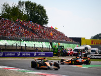 Lando Norris of the McLaren F1 Team drives his single-seater during the race of the Italian GP, the 16th round of the Formula 1 World Champi...