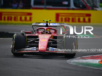 Carlos Sainz of Scuderia Ferrari drives his single-seater during the race of the Italian GP, the 16th round of the Formula 1 World Champions...