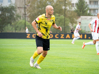 Michal Pazdan plays in a game between Wieczysta Krakow and Pogon Grodzisk Mazowiecki in Krakow, Poland, on September 1, 2024. Polish footbal...