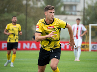 Daniel Sandoval plays in a game between Wieczysta Krakow and Pogon Grodzisk Mazowiecki in Krakow, Poland, on September 1, 2024. Polish footb...