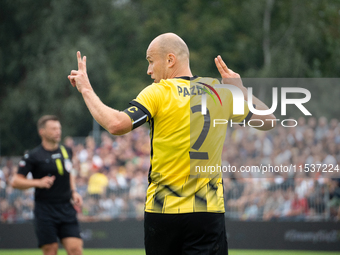 Michal Pazdan plays in a game between Wieczysta Krakow and Pogon Grodzisk Mazowiecki in Krakow, Poland, on September 1, 2024. Polish footbal...