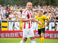 Damian Jaron plays in a game between Wieczysta Krakow and Pogon Grodzisk Mazowiecki in Krakow, Poland, on September 1, 2024. Polish football...