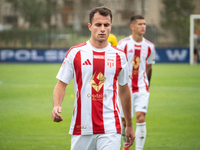 Matheus Dias plays in a game between Wieczysta Krakow and Pogon Grodzisk Mazowiecki in Krakow, Poland, on September 1, 2024. Polish football...