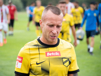 Jacek Goralski plays in a game between Wieczysta Krakow and Pogon Grodzisk Mazowiecki in Krakow, Poland, on September 1, 2024. Polish footba...