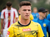 Daniel Sandoval plays in a game between Wieczysta Krakow and Pogon Grodzisk Mazowiecki in Krakow, Poland, on September 1, 2024. Polish footb...