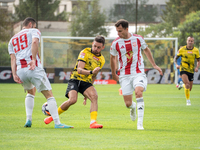 Goku Roman plays in a game between Wieczysta Krakow and Pogon Grodzisk Mazowiecki in Krakow, Poland, on September 1, 2024. Polish football s...