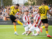 Chuma plays in a game between Wieczysta Krakow and Pogon Grodzisk Mazowiecki in Krakow, Poland, on September 1, 2024. Polish football second...